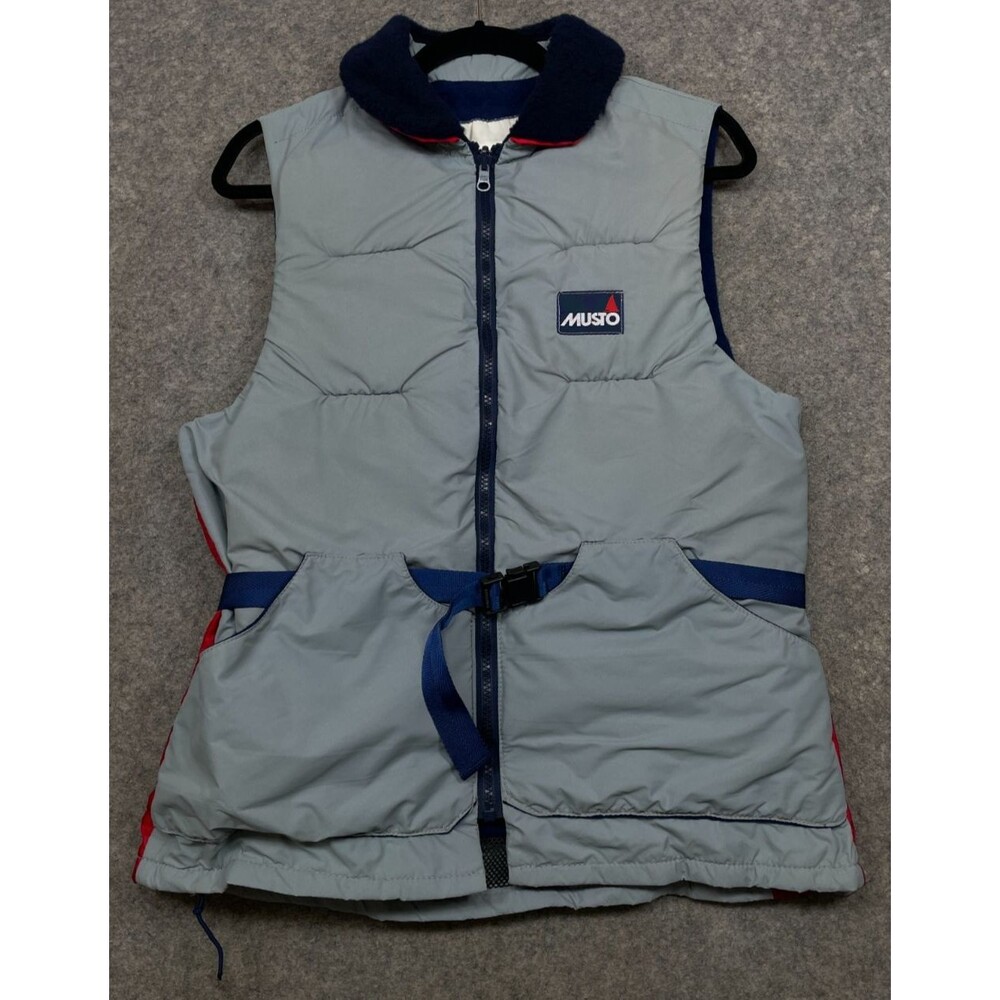 Musto Vest Life Jacket Adult M Gray Blue Red Buoyancy Aid Padded Boat Sailing